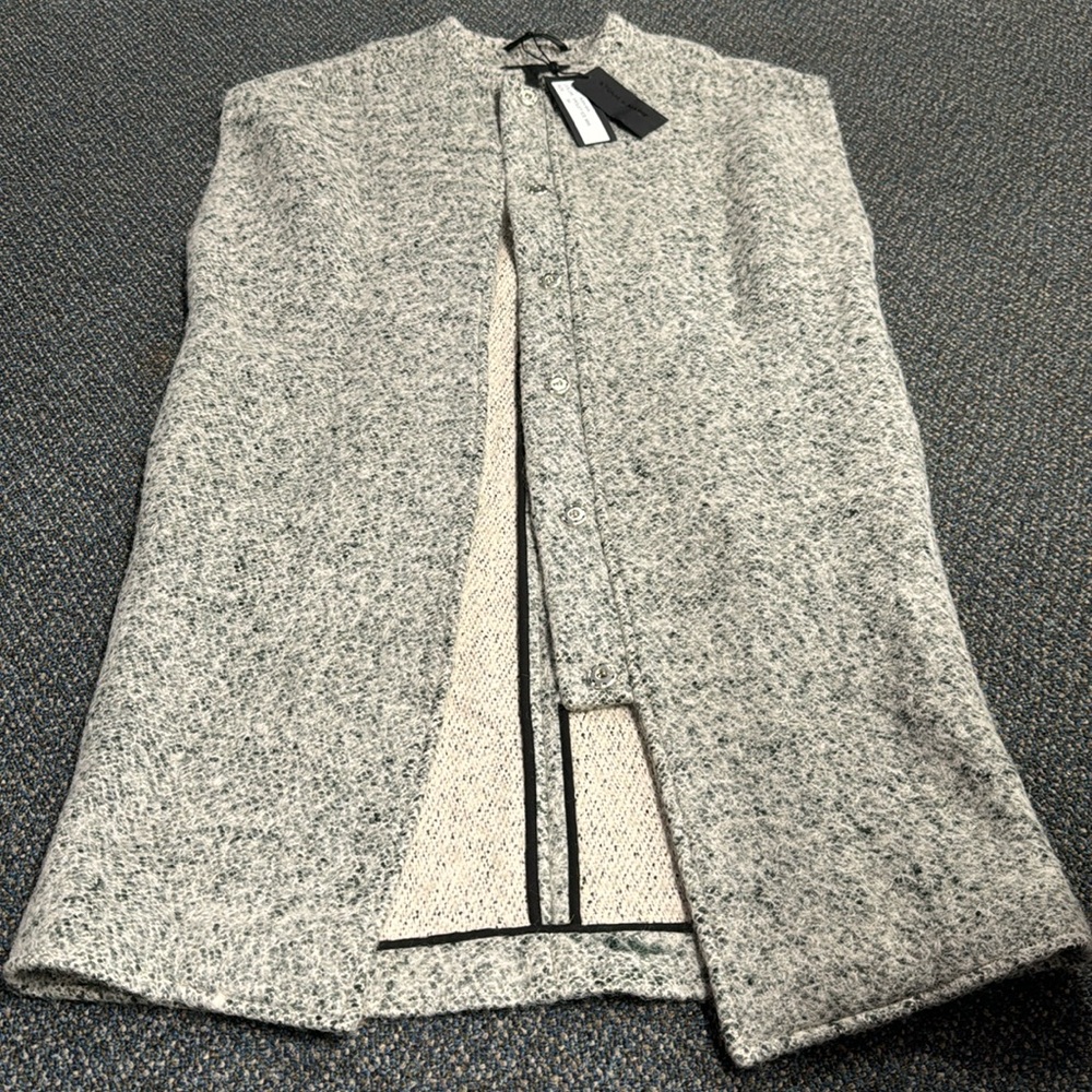 Storm & Marie wool blend long sleeveless cardigan vest US 4 // 011303